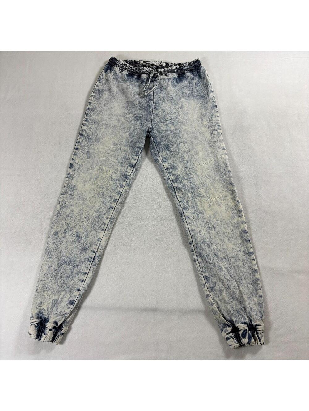 Hidden Jeans Acid Wash Jogger Pants Size S Fits Like 26x27 Y2K Denim Sweatpants